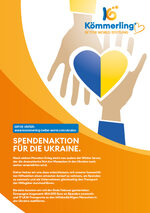 Flyer zur Humanitären Hilfsaktion für die Ukraine, Herbst/Winter 2022